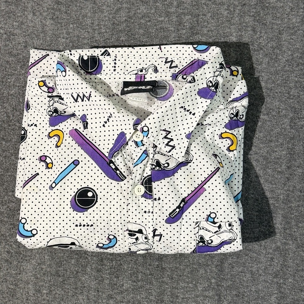 Star Wars Stormtrooper Retro Button Down Men's Size L